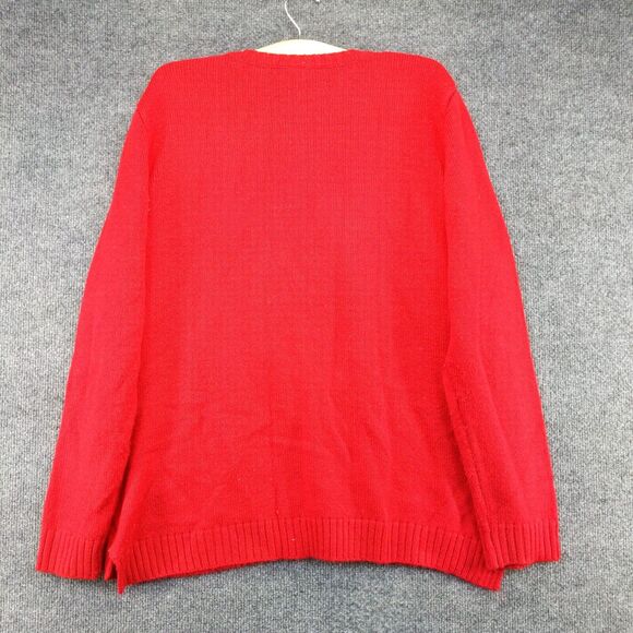 Holiday Time Womens Penguin Ugly Christmas Sweater Red XXL Long Sleeve Crew Neck - Picture 6 of 12